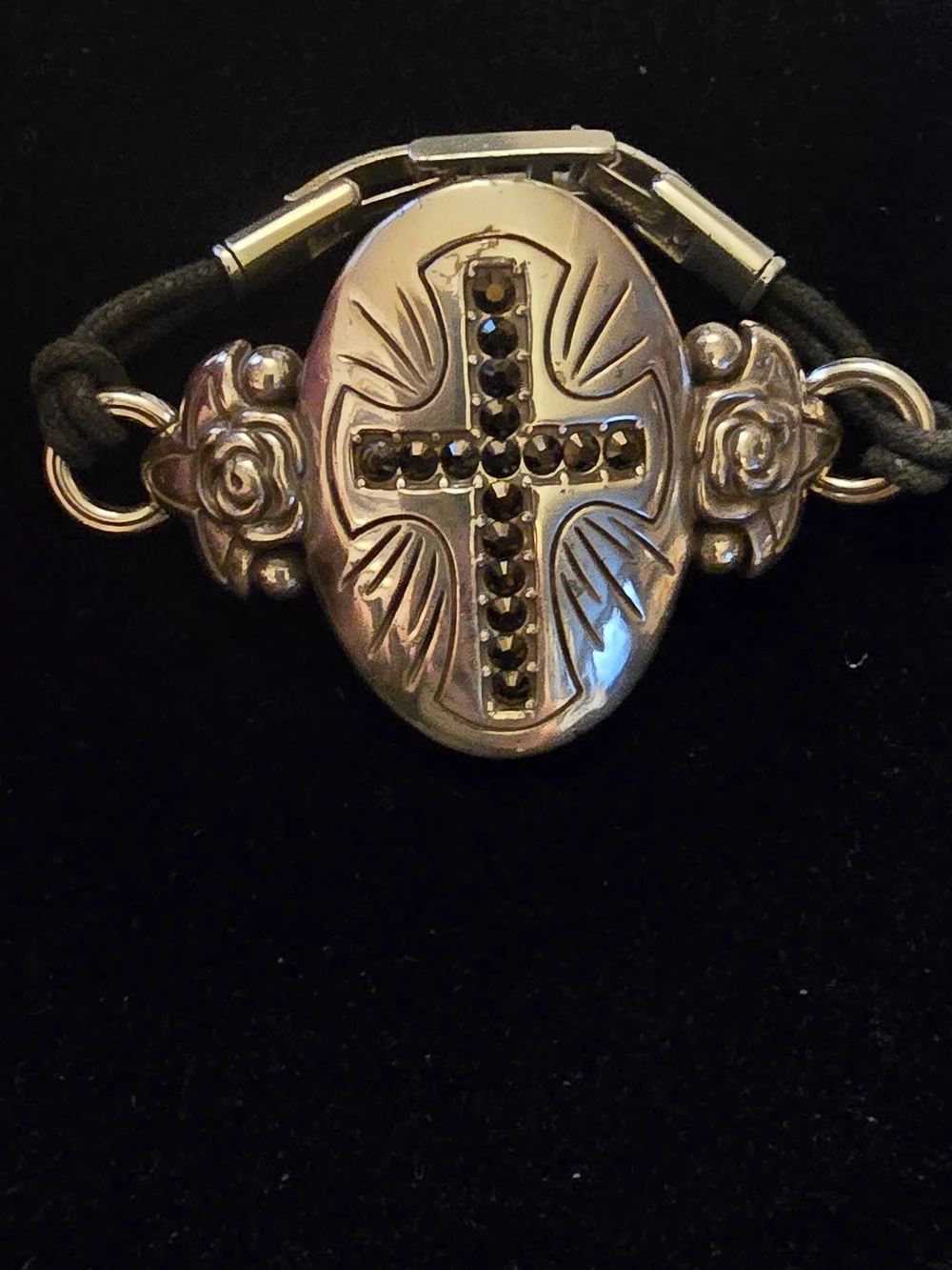 The Brighton Sacred Rose Large Cross Bracelet
